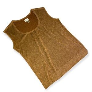 Chico’s L golden sweater tank sz 2 in brand